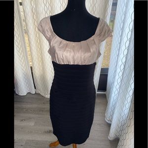 London times black and tan Womens size 12 Sheath Dress